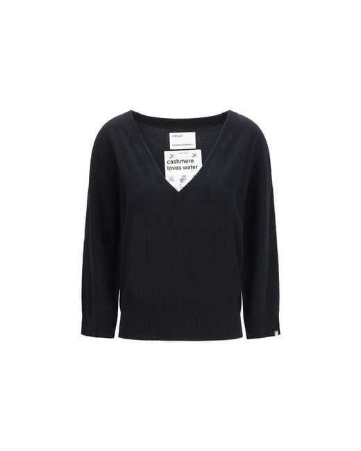Extreme Cashmere Blue Black Cashmere Sweater