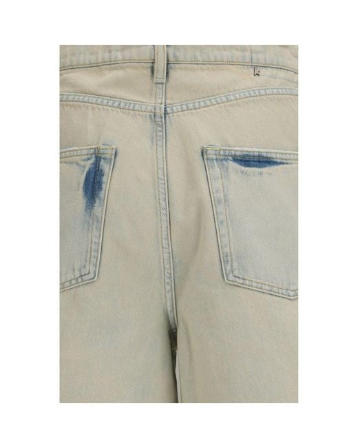 Golden Goose Deluxe Brand Gray Blue Cotton Bermuda Shorts for men
