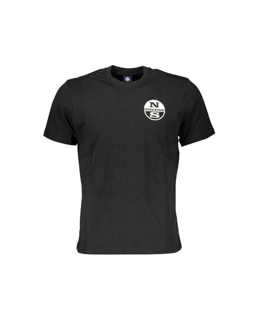 North Sails Black Cotton T-Shirt for men