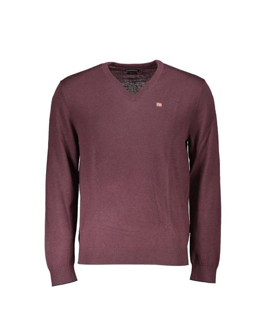Napapijri Purple Wool Sweater for men