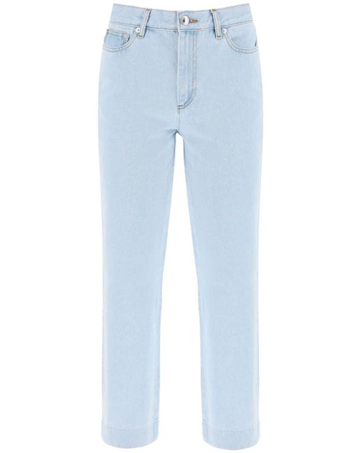 A.P.C. Blue New Sailor Straight Cut Cropped Jeans