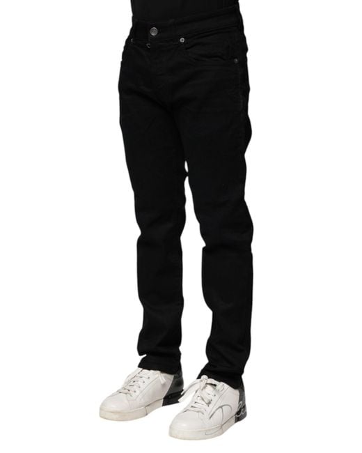 Dolce & Gabbana Black Slim Fit Jeans for men