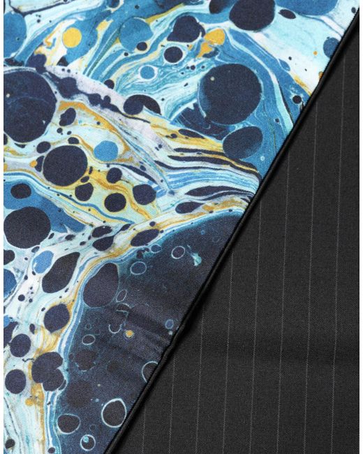 Dolce & Gabbana Blue Marble Neck Wrap Foulard Scarf for men
