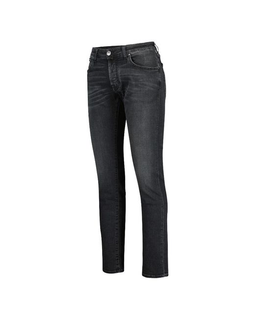 Jacob Cohen Blue Sleek Faded Black Slim Fit Stretch Jeans for men