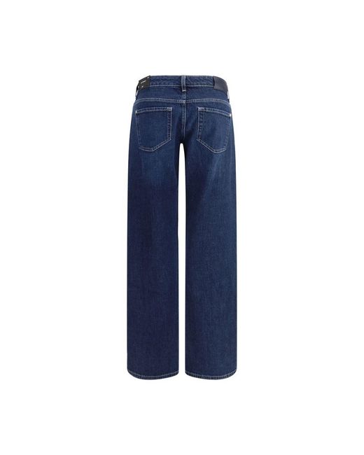 7FOR Blue Cotton Straight
