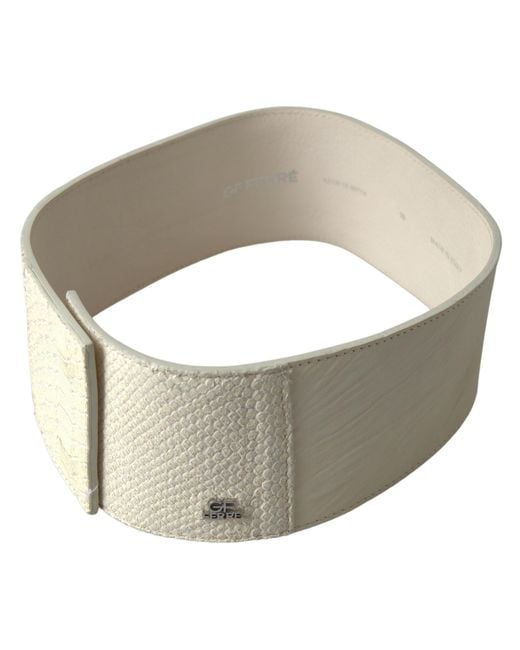 Gianfranco Ferré Black Waxed Cotton Wide Fashion Waistband Belt
