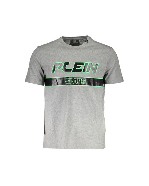 Philipp Plein Gray Cotton T-Shirt for men
