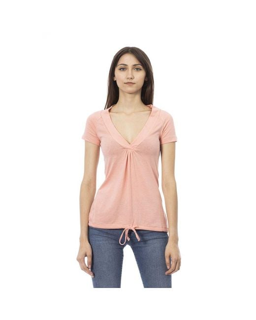 TRUSSARDI ACTION Pink Multicolor Cotton T