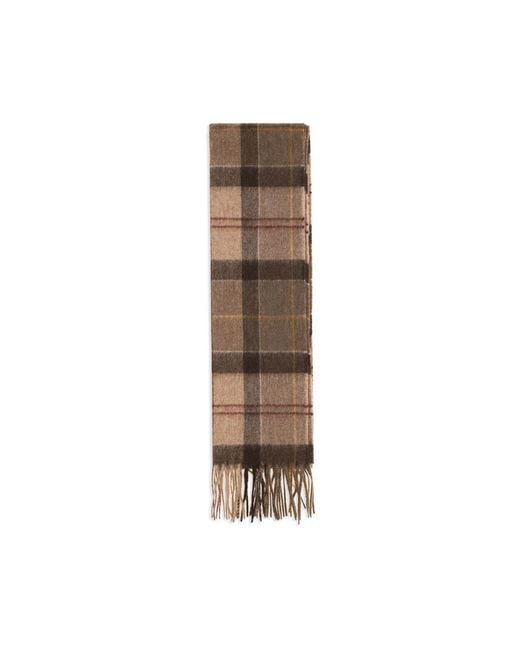 Barbour Brown Beige Wool Oves Aries Scarf