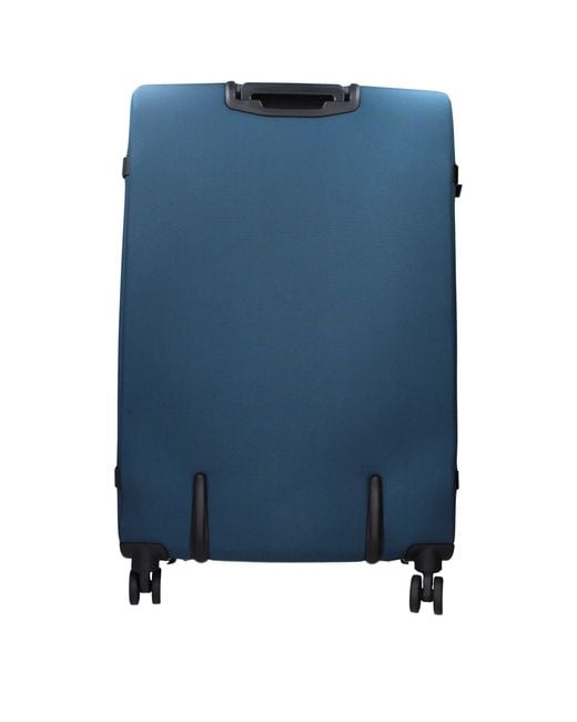 Piquadro Blue Fabric Luggage And Travel for men