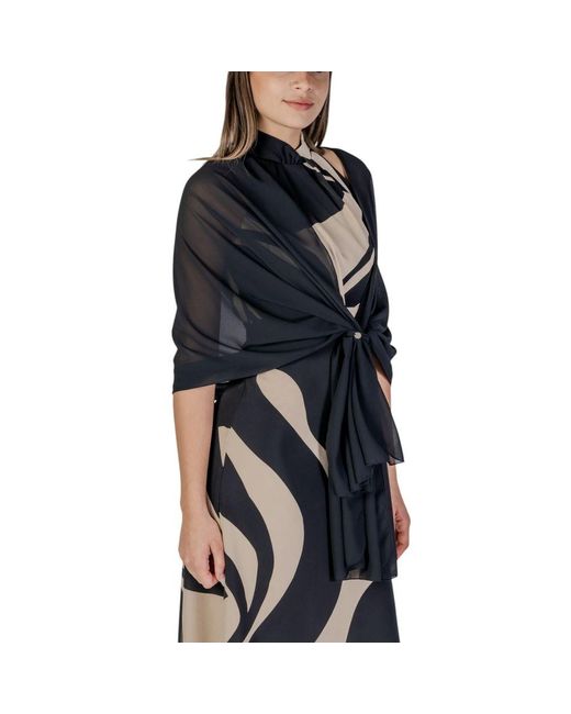 Rinascimento Black Polyester Scarf