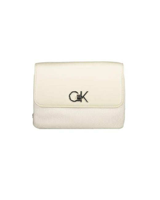 Calvin Klein Natural Beige Polyester Handbag