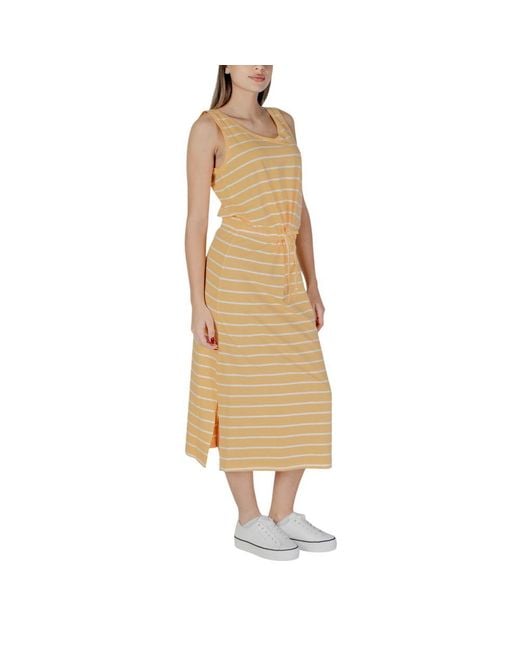 B.Young Natural Bicolor Cotton Long Dress