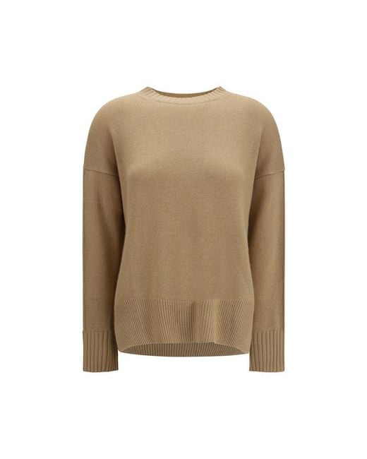 Allude Natural Beige Cashmere Sweatshirt