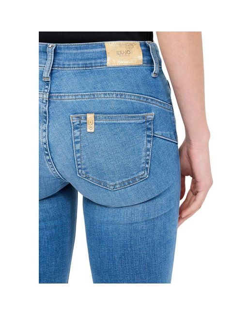 Liu Jo Light Blue Cotton Skinny Jeans