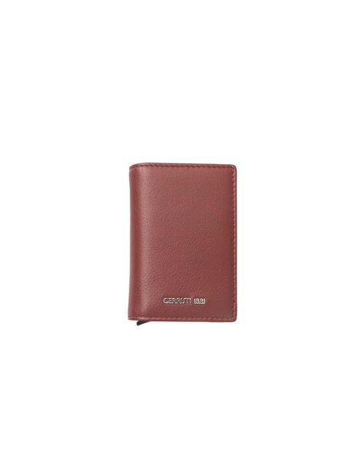 Cerruti 1881 Red Calf Leather Wallet for men