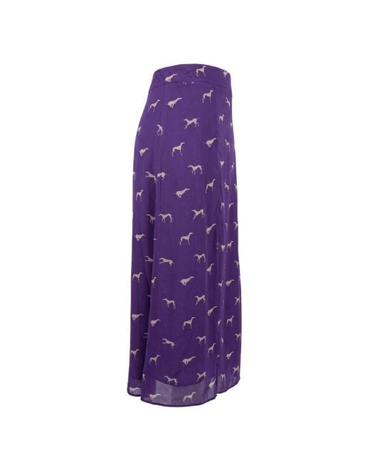 Trussardi Purple Viscose Skirt