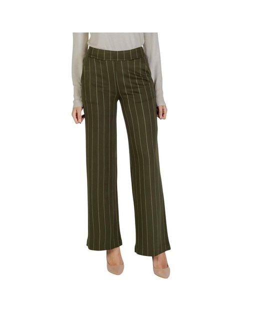Ichi Green Bicolor Viscose Casual Pants