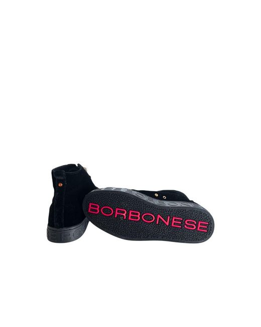 Borbonese Blue Black Leather Sneaker