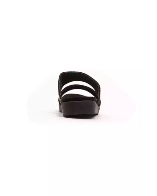Péché Originel Black Gold Textile Sandal