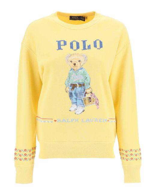 Polo Ralph Lauren Yellow New Orleans Polo Bear Sweatshirt