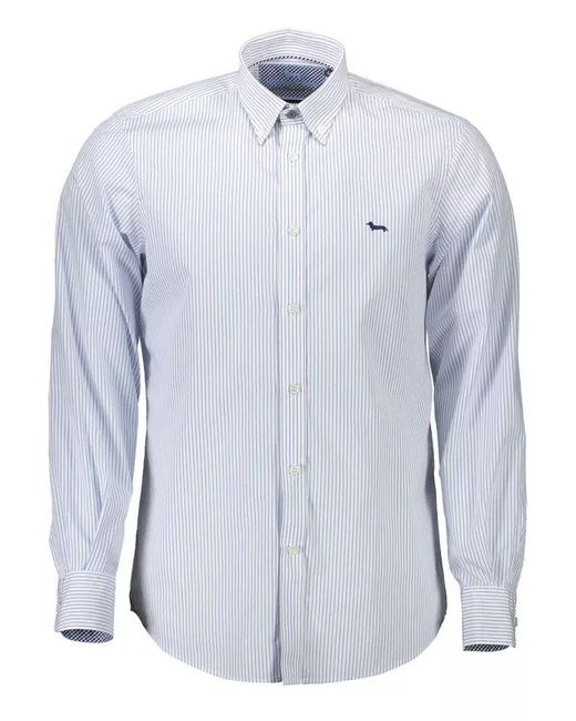Harmont & Blaine Blue Elegant Cotton Button-down Shirt for men