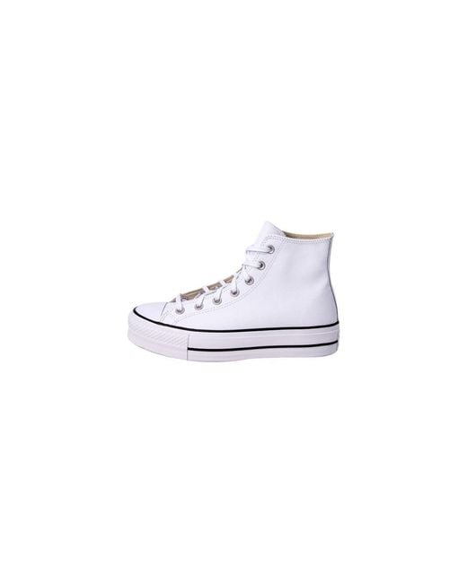 Converse White Polyethylene Platform Sneakers