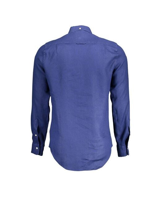Gant Blue Ele Slim Linen Shirt for men