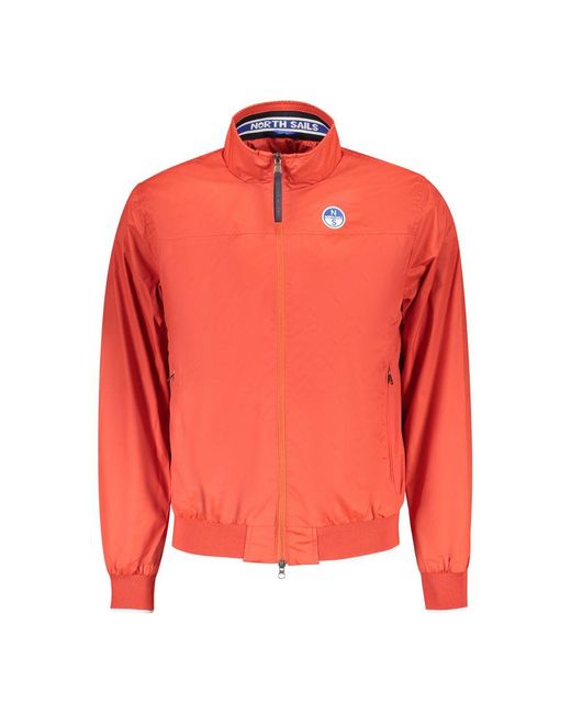 North Sails Orange Red Polyester Men's Jacket for men