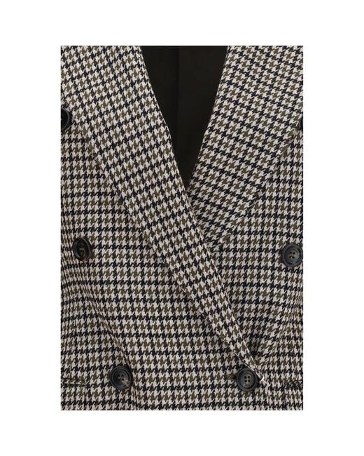 Max Mara Gray Multicolor Viscose Blazer