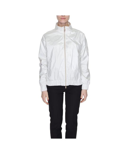 Suns White Polyester Jackets & Coat