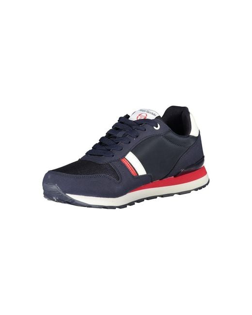 Sergio Tacchini Blue Sneakers With Embroidery for men
