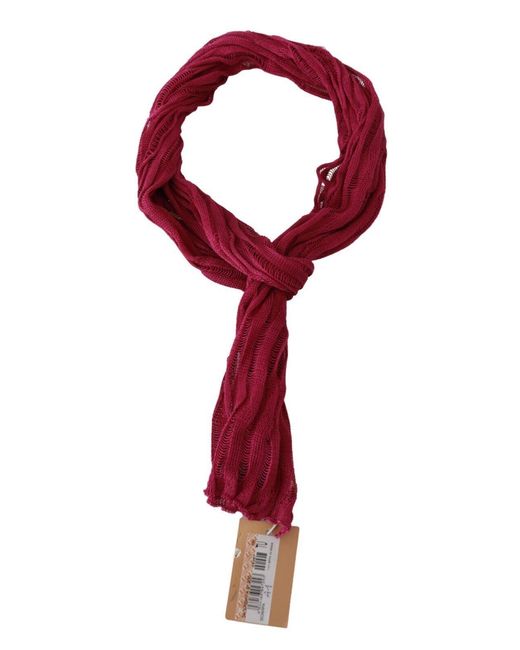 John Galliano Red Neck Wrap Shawl Foulard Scarf for men