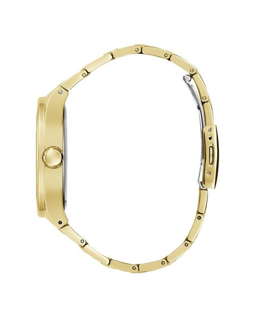 Guess Metallic Gold Stainless Steel Dress Watch for men