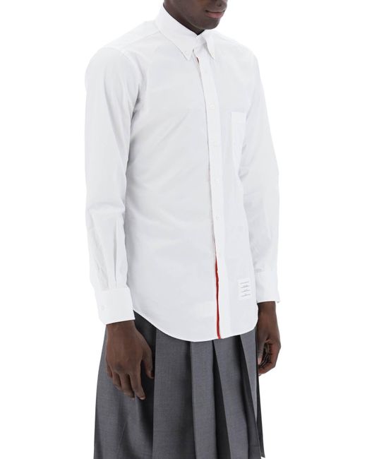 Thom Browne White Classic Poplin Shirt for men