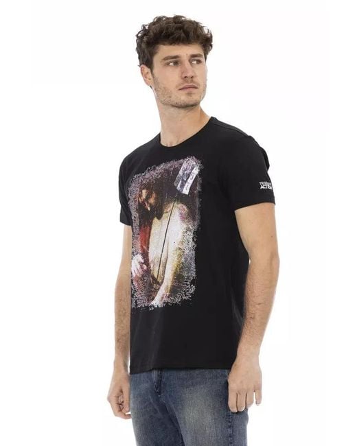 TRUSSARDI ACTION Black Cotton Men's T for men