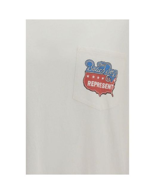 Represent White Cotton T for men