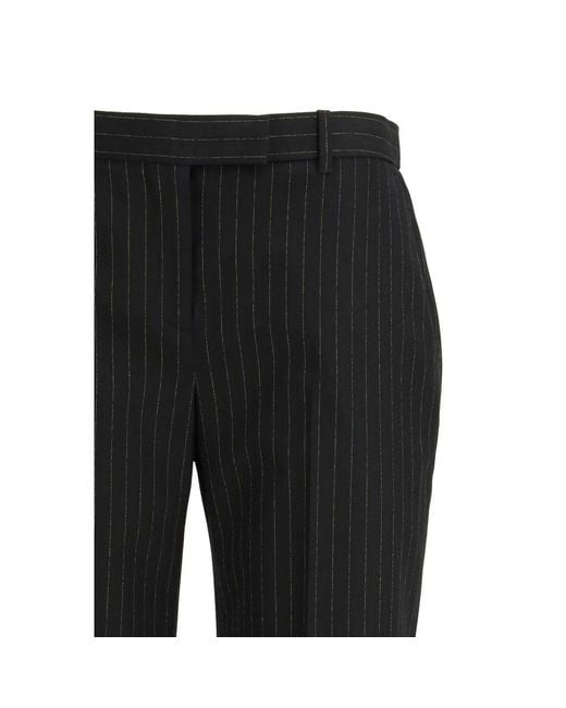 McQueen Black Wool Oves Aries Dress Pants
