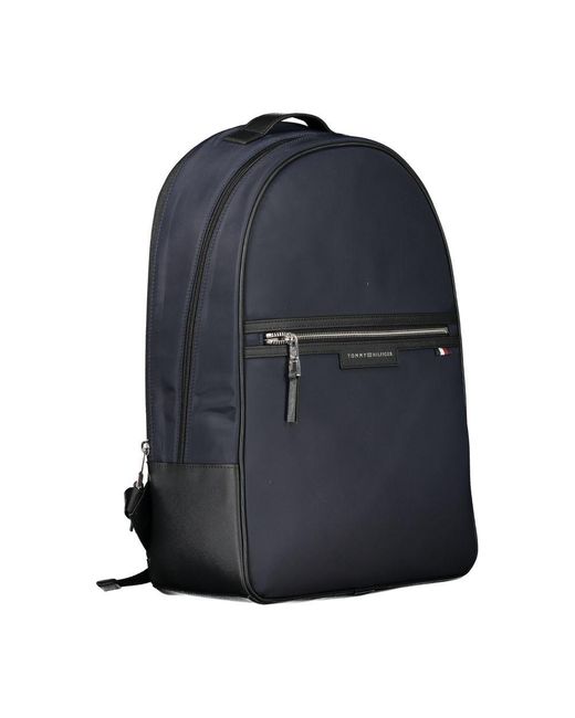 Tommy Hilfiger Blue Elegant Recycled Polyester Backpack for men