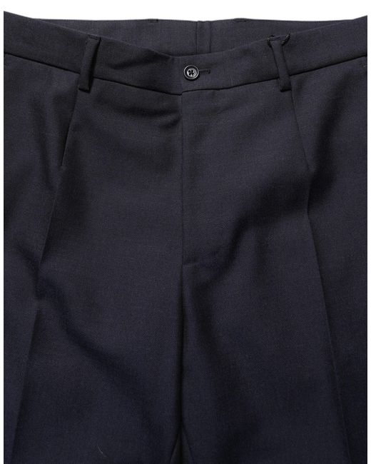 Dolce & Gabbana Blue Wool Tapered Leg Dress Trouser Pants Mohair for men