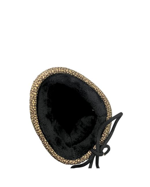 Borbonese Black Beige Textile Boot