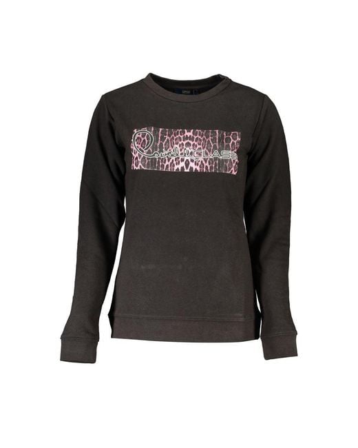 Roberto Cavalli Black Cotton Sweater