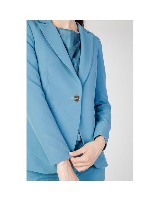 Rinascimento Blue Turquoise Polyester Blazer