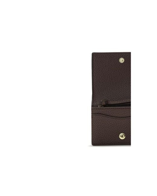 Ganni Brown Recycled Polyester Wallet