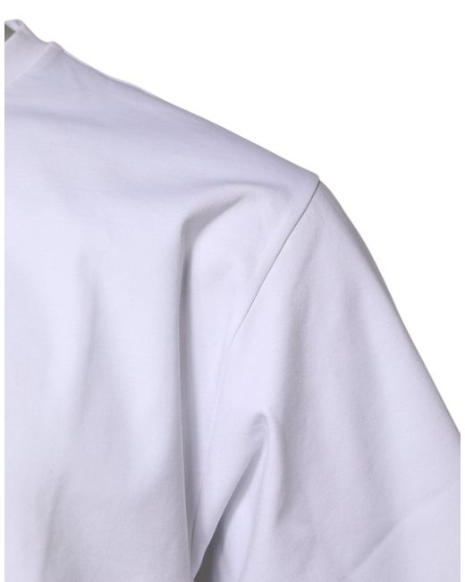 Dolce & Gabbana White Short Sleeve Cotton Tshirt for men