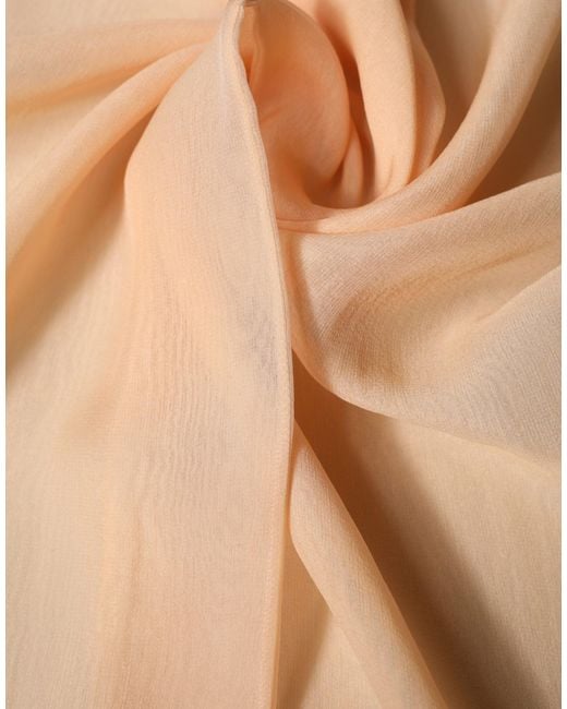 Dolce & Gabbana Natural Silk Sash Wrap Foulard Stole 292Cm X 19Cm Scarf