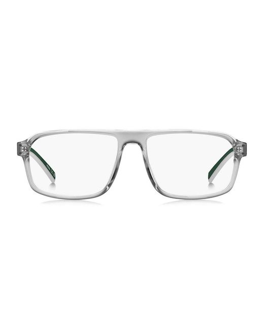 Boss Metallic Gray Cellulose Propionate Glasses (frames) for men