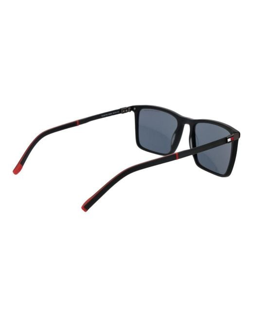 Tommy Hilfiger Black Sunglasses Rectangular Frame for men