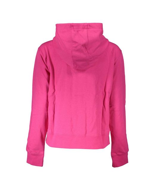 Guess Pink Chic Rhinestone Embellished Hooded Sweatshirt