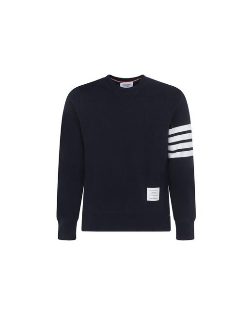 Thom Browne Blue Cotton Sweatshirt for men